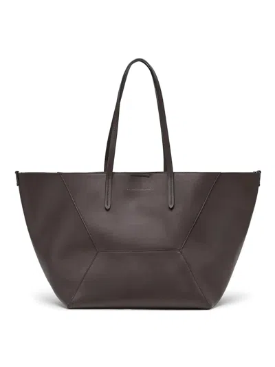 Brunello Cucinelli Monili Shopper Bag In Brown