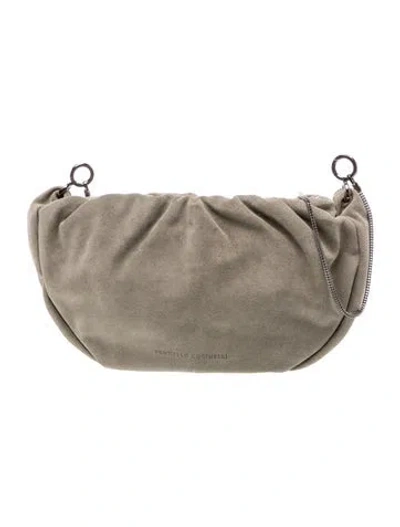Pre-owned Brunello Cucinelli Monili Shoulder Bag W/ Tags In Neutral