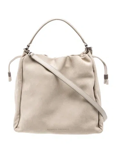 Pre-owned Brunello Cucinelli Monili Shoulder Bag W/ Tags In Neutral