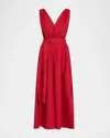 Brunello Cucinelli Dress Cotton-blend Belted Waist In Red