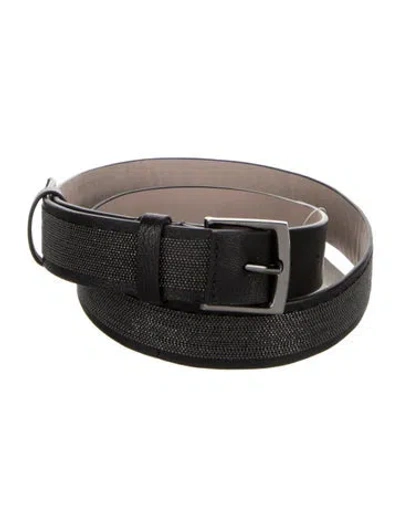 Pre-owned Brunello Cucinelli Monili Skinny Belt In Black