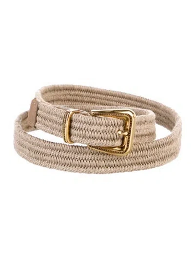 Pre-owned Brunello Cucinelli Monili Skinny Belt In Neutral
