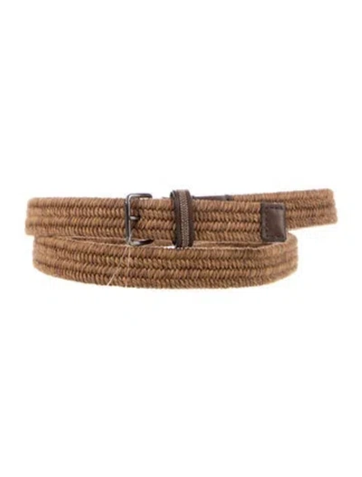 Pre-owned Brunello Cucinelli Monili Skinny Belt In Neutral