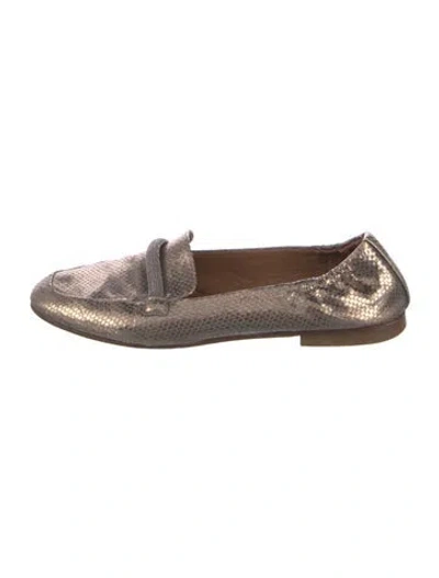 Pre-owned Brunello Cucinelli Monili Snakeskin Loafers