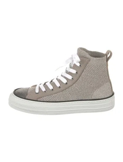 Pre-owned Brunello Cucinelli Monili Sneakers In Neutral