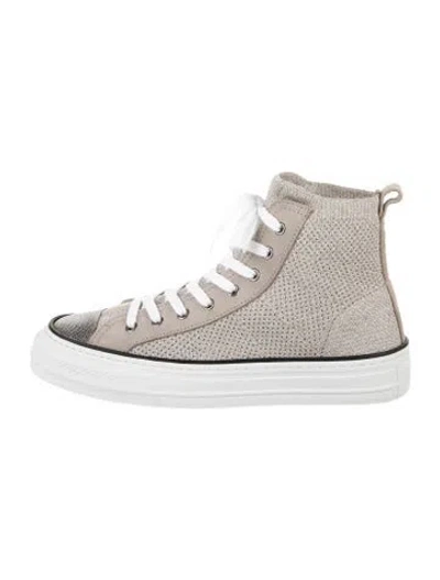 Pre-owned Brunello Cucinelli Monili Sneakers In Neutral