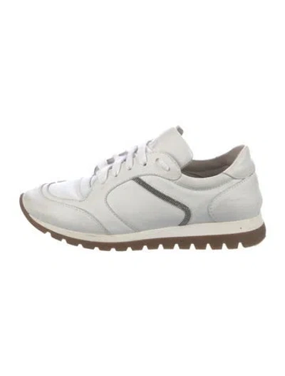 Pre-owned Brunello Cucinelli Monili Sneakers In White
