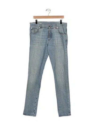 Pre-owned Brunello Cucinelli Monili Straight-leg Jeans In Blue