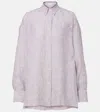 Brunello Cucinelli Monili Striped Linen Shirt