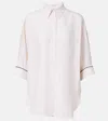 Brunello Cucinelli Monili Striped Oversized Linen Shirt