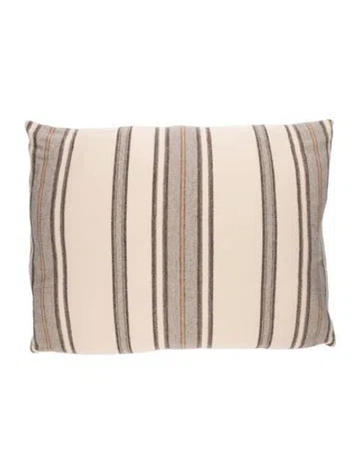 Pre-owned Brunello Cucinelli Monili Striped Pillow In Neutrals
