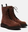 Brunello Cucinelli Monili Suede Ankle Boots