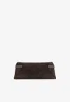 Brunello Cucinelli Monili Suede Clutch In Brown