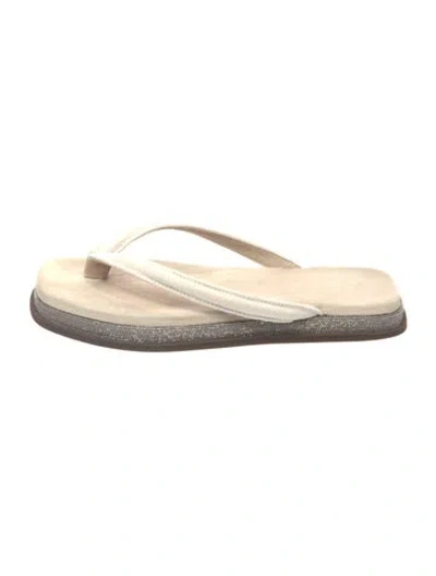 Pre-owned Brunello Cucinelli Monili Suede Flip Flops In Multicolor