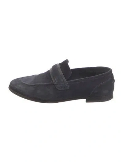 Pre-owned Brunello Cucinelli Monili Suede Loafers In Black