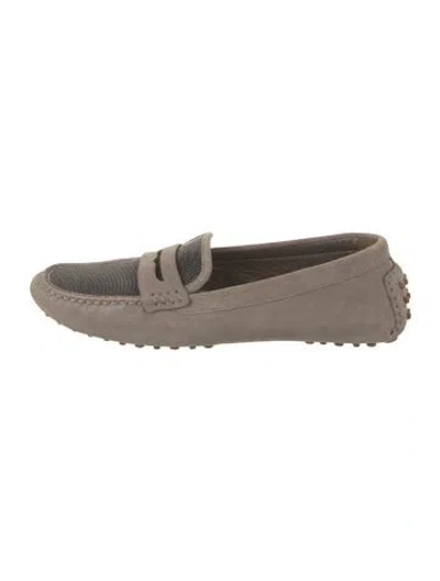 Pre-owned Brunello Cucinelli Monili Suede Loafers W/ Tags In Neutral