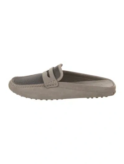 Pre-owned Brunello Cucinelli Monili Suede Mules W/ Tags In Neutral