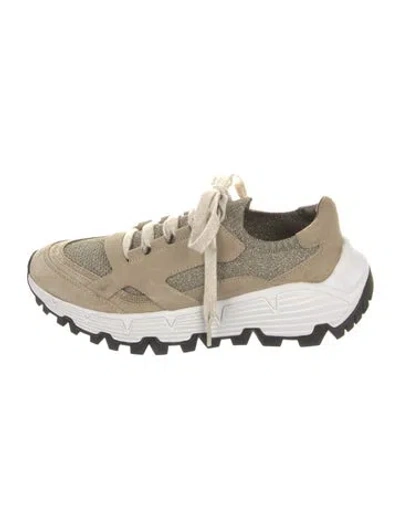 Pre-owned Brunello Cucinelli Monili Suede Sneakers