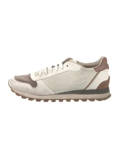Pre-owned Brunello Cucinelli Monili Suede Sneakers