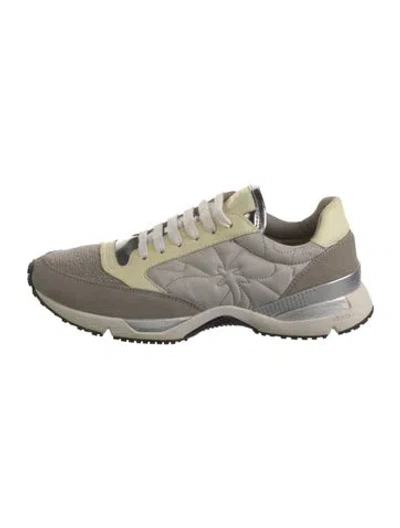 Pre-owned Brunello Cucinelli Monili Suede Sneakers In Gray