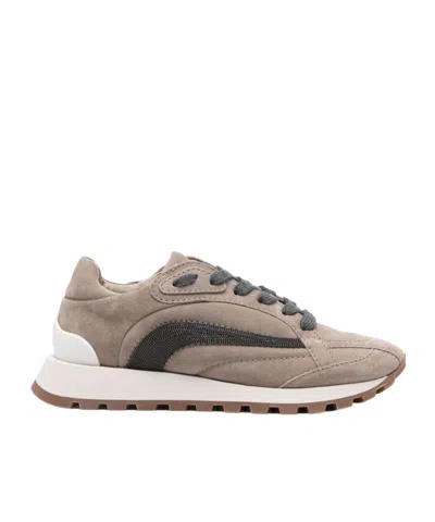 BRUNELLO CUCINELLI MONILI SUEDE SNEAKERS
