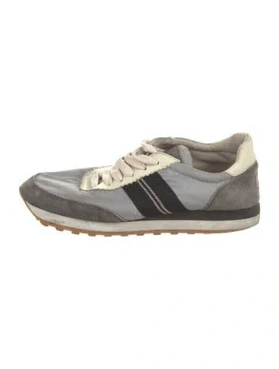 Pre-owned Brunello Cucinelli Monili Suede Sneakers In Neutral