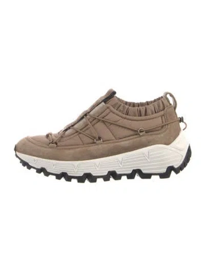 Pre-owned Brunello Cucinelli Monili Suede Sneakers In Neutral