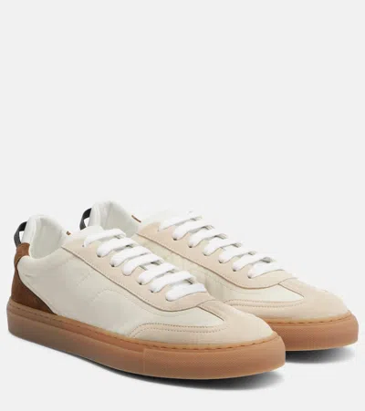 Brunello Cucinelli Loop Detail Low Top Sneakers Contrast Heel In Neutral
