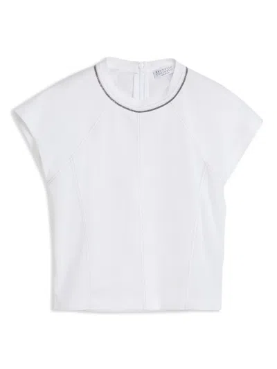 Brunello Cucinelli Kids' Monili T-shirt In White