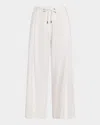 Brunello Cucinelli Straight-leg Drawstring Trousers In White