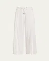 Brunello Cucinelli Straight-leg Drawstring Trousers In White
