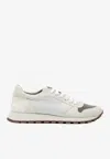 Brunello Cucinelli Suede And Techno Low-top Sneakers In White