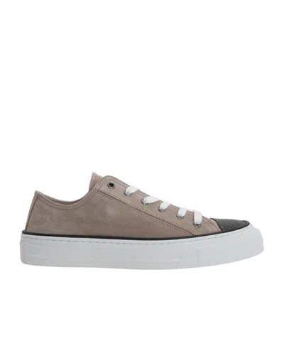 Brunello Cucinelli Monili-toecap Sneakers In Nude