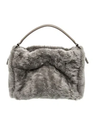 Pre-owned Brunello Cucinelli Monili Top Handle Bag In Gray