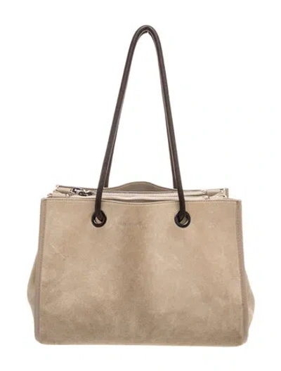 Pre-owned Brunello Cucinelli Monili Top Handle Bag In Neutral