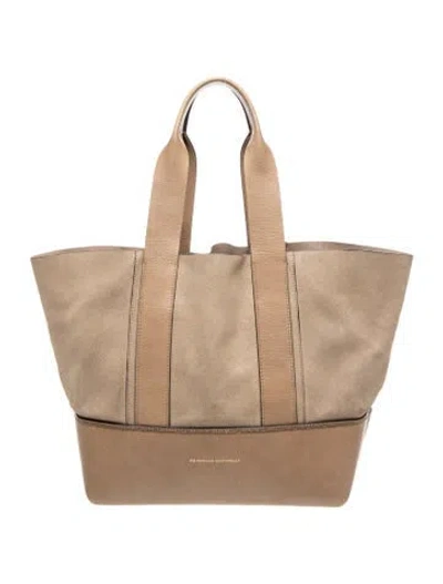 Pre-owned Brunello Cucinelli Monili Tote In Metallic/neutrals