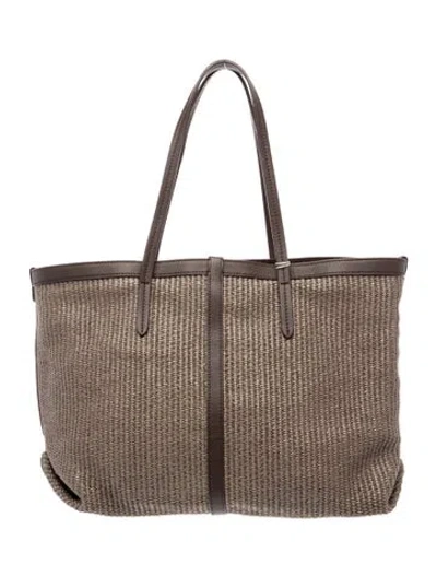 Pre-owned Brunello Cucinelli Monili Tote In Neutrals
