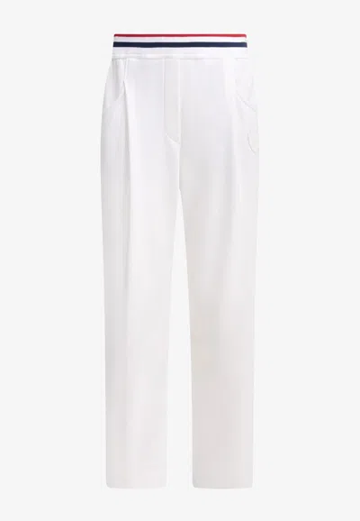 Brunello Cucinelli Monili Track Pants In White