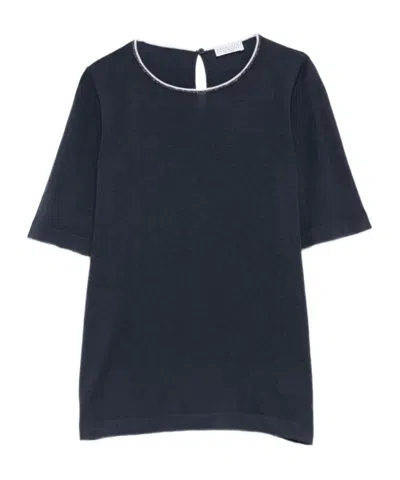 BRUNELLO CUCINELLI MONILI-TRIM CASHMERE TOP