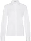 Brunello Cucinelli Monili-trim Concealed-fastening Shirt In White