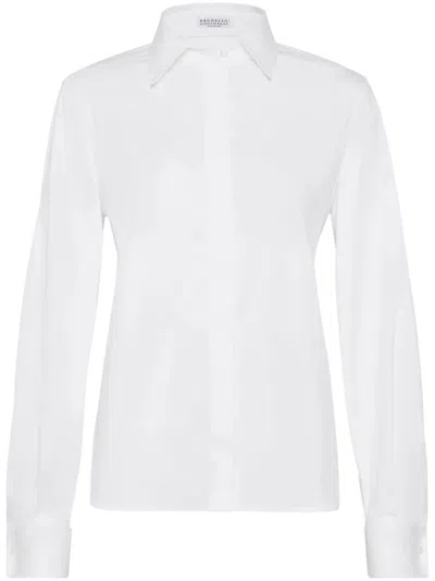 BRUNELLO CUCINELLI BRUNELLO CUCINELLI MONILI TRIM CONCEALED FASTENING SHIRT
