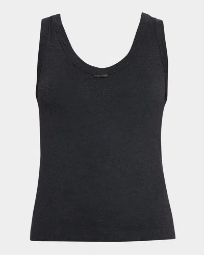 Brunello Cucinelli Monili-trim Cotton Rib Jersey Tank Top