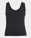 Brunello Cucinelli Monili-trim Cotton Rib Jersey Tank Top In Gray