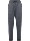 Brunello Cucinelli Joggers Elastic Waistband Rolled Cuffs In Grey