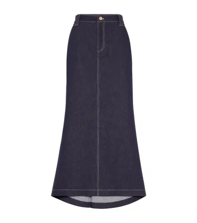 BRUNELLO CUCINELLI MONILI-TRIM DENIM SKIRT