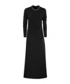 Brunello Cucinelli Elegant Wool Midi Dress With Monili Detail In Black