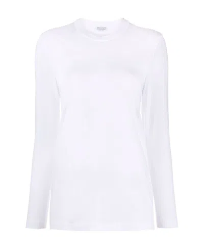 Brunello Cucinelli Monili-trim Long-sleeve Top