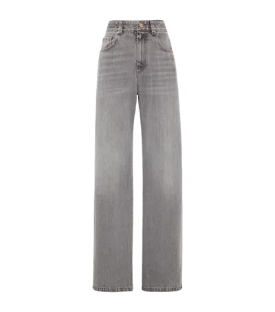 BRUNELLO CUCINELLI MONILI-TRIM LOOSE JEANS