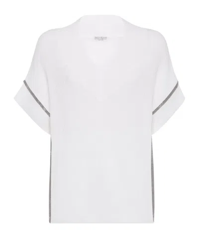 BRUNELLO CUCINELLI BRUNELLO CUCINELLI ENGLISH RIB-KNIT T-SHIRT
