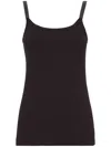 Brunello Cucinelli Ribbed Scoop Neck Sleeveless Top Design In Black